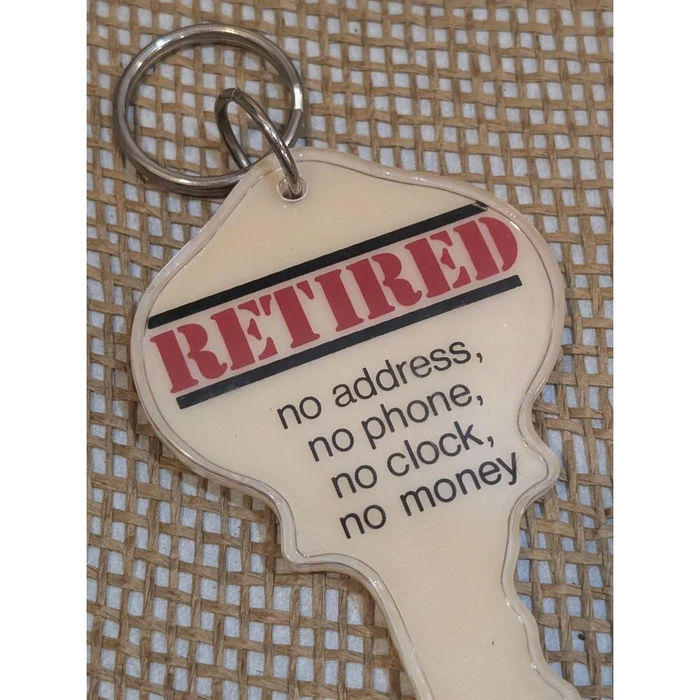 Vintage RETIRED Keychain, Oversized Key Shape Paula Brand